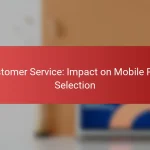 Customer Service: Impact on Mobile Plan Selection
