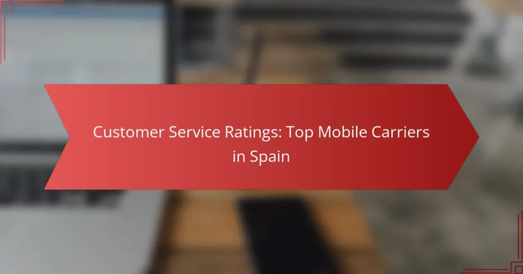 Calificaciones de Servicio al Cliente: Principales Operadores Móviles en España