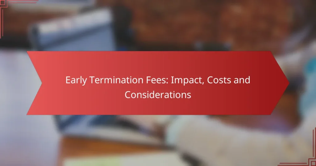 Cuotas por Terminación Anticipada: Impacto, Costos y Consideraciones